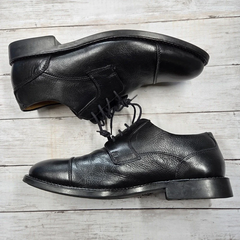 Belvedere Duke Cap Toe Oxford Mens 12 EEE Black Leather Derby Dress Shoes Brazil